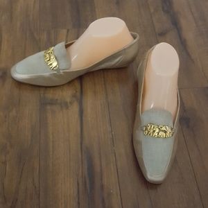 Boston Accent - Vintage Gold Elephant Accent Flats
